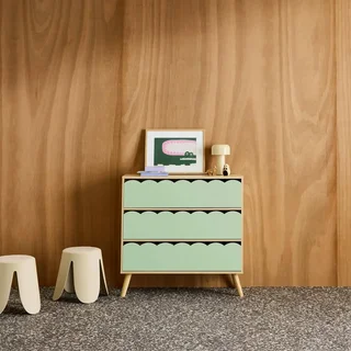 Commode 3 tiroirs enfant bois naturel style scandinave Azur