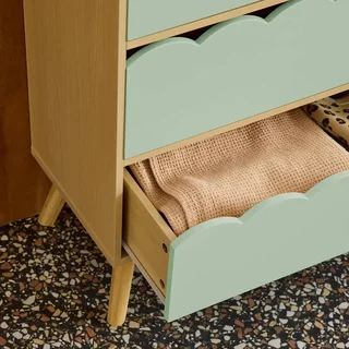 Commode 3 tiroirs enfant bois naturel style scandinave Azur