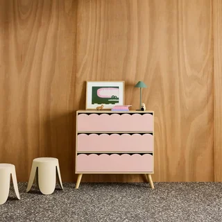 Commode enfant 3 tiroirs bois naturel style scandinave Azur