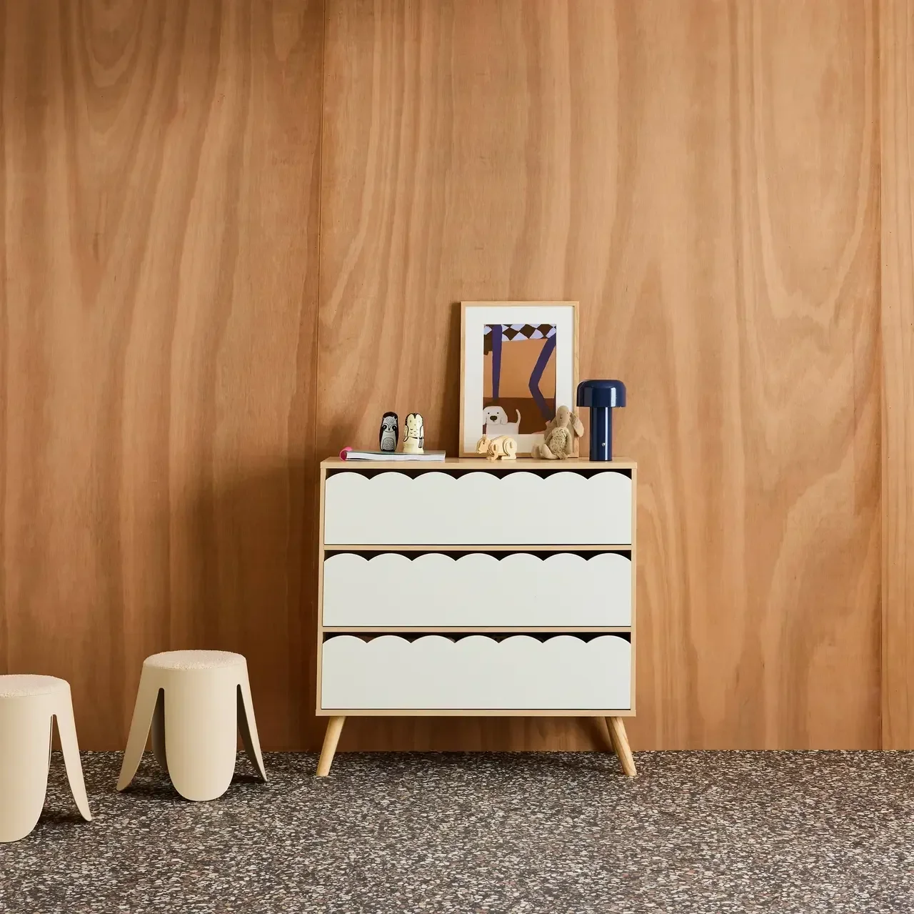 Commode 3 tiroirs enfant Azur bois naturel style scandinave