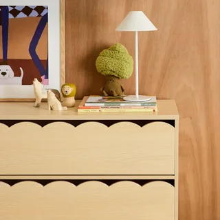 Commode 3 tiroirs enfant Azur bois naturel style scandinave vintage