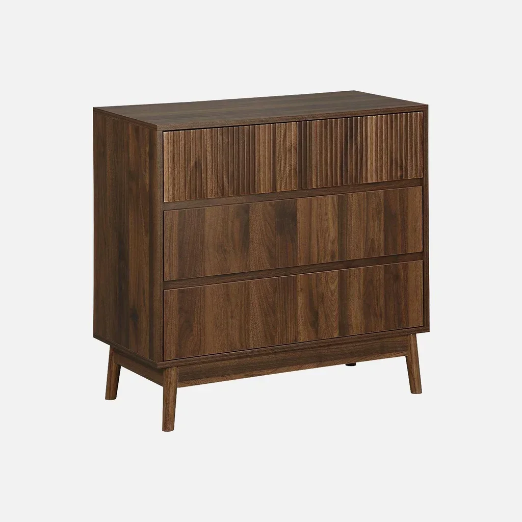 Commode 3 tiroirs bois naturel style scandinave Linear