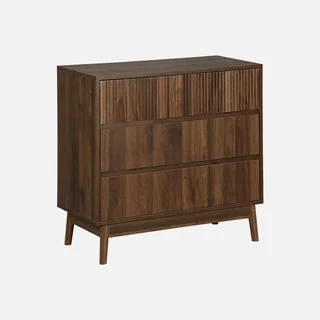 Commode 3 tiroirs bois naturel style scandinave Linear