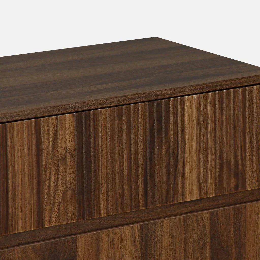 Commode 3 tiroirs bois naturel style scandinave Linear
