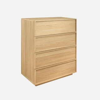 Commode 4 tiroirs Kuba finition bois naturel moderne