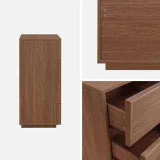 Commode 4 tiroirs Kuba finition bois naturel moderne chambre