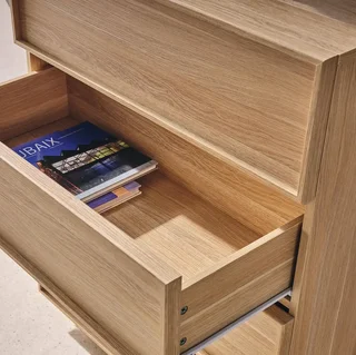 Commode 4 tiroirs Kuba finition bois naturel moderne