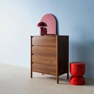 Commode 4 tiroirs Harmony bois naturel chambre