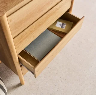 Commode 4 tiroirs bois naturel design scandinave Harmony
