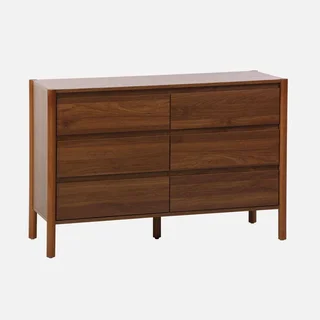 Commode bois 6 tiroirs style naturel Harmony chambre rangement