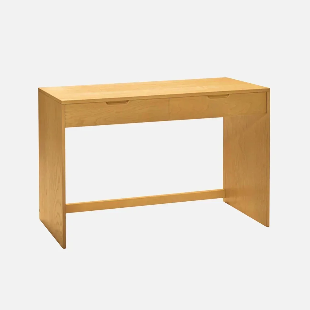 Console bois hévéa 2 tiroirs 120 cm Tania entrée salon
