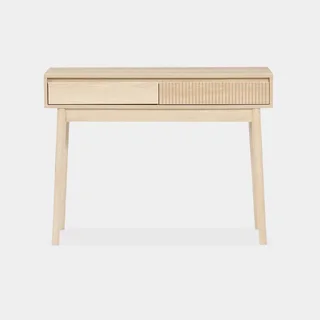 Console scandinave 2 tiroirs bois pin massif Linear