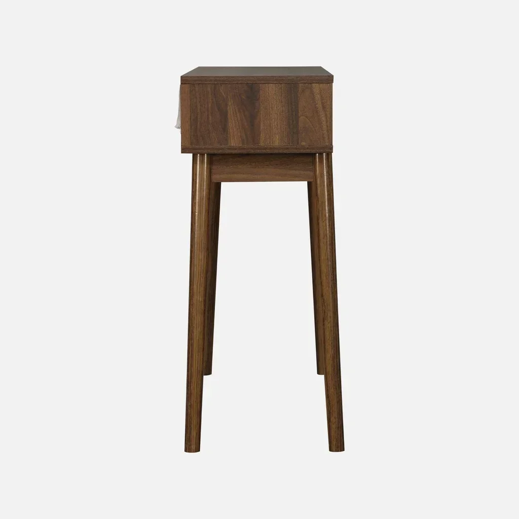 Console 2 tiroirs Linear bois pin massif style scandinave entrée