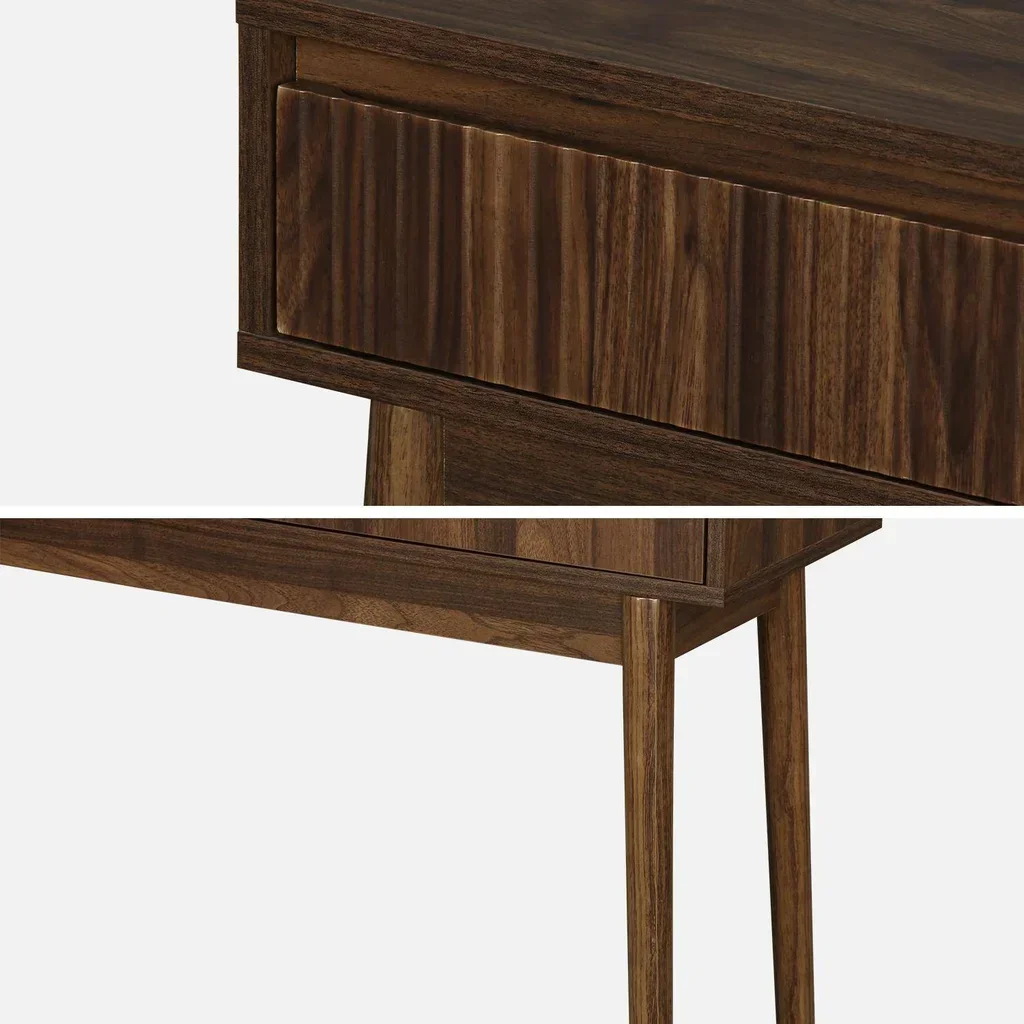 Console 2 tiroirs Linear bois pin massif style scandinave entrée