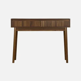 Console 2 tiroirs Linear bois pin massif style scandinave entrée