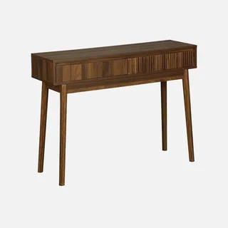 Console 2 tiroirs Linear bois pin massif style scandinave entrée