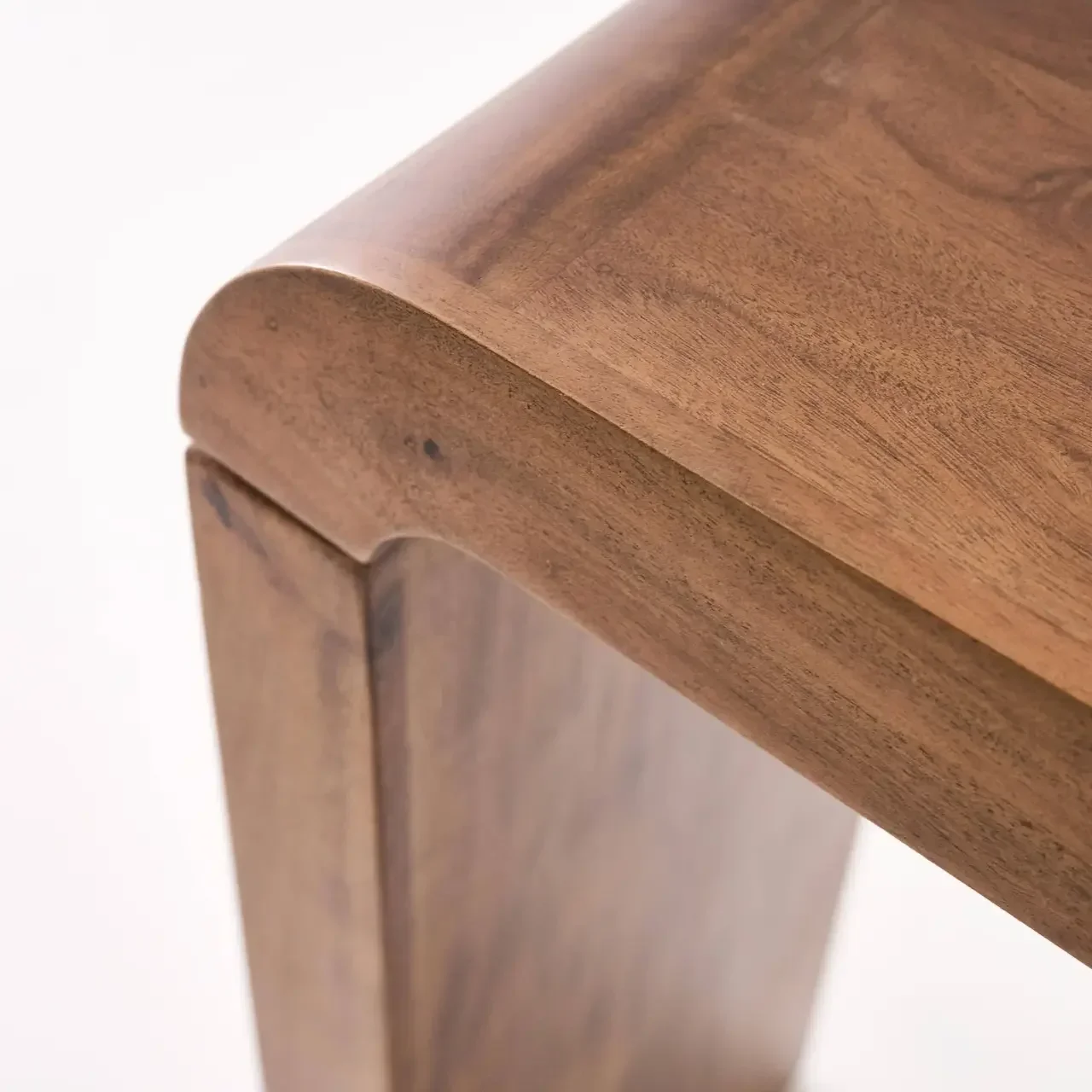 Console exotique bois acacia massif design épuré entrée salon