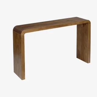 Console exotique bois acacia massif design épuré entrée salon