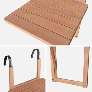 Mesa Extensível Varanda Madeira Maciça Hevea Terraço Exterior Jardim