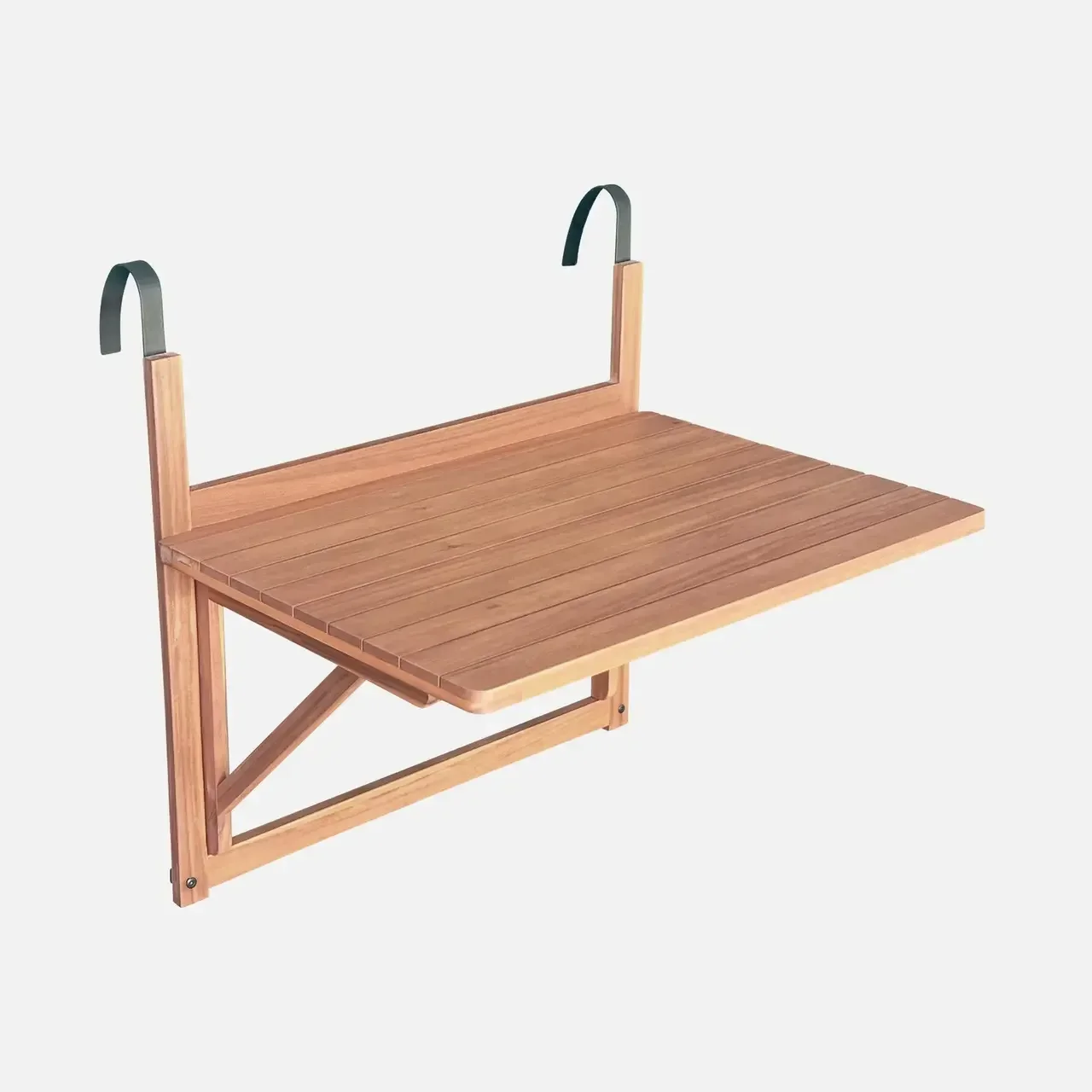 Mesa consola extensível madeira maciça hevea varanda terraço exterior madeira sustentável