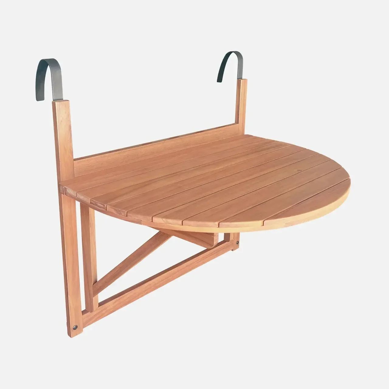 Console extensible hévéa massif terrasse balcon extérieur bois durable