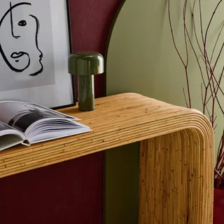 Console en rotin naturel tressé main Baya - Meuble entrée bohème