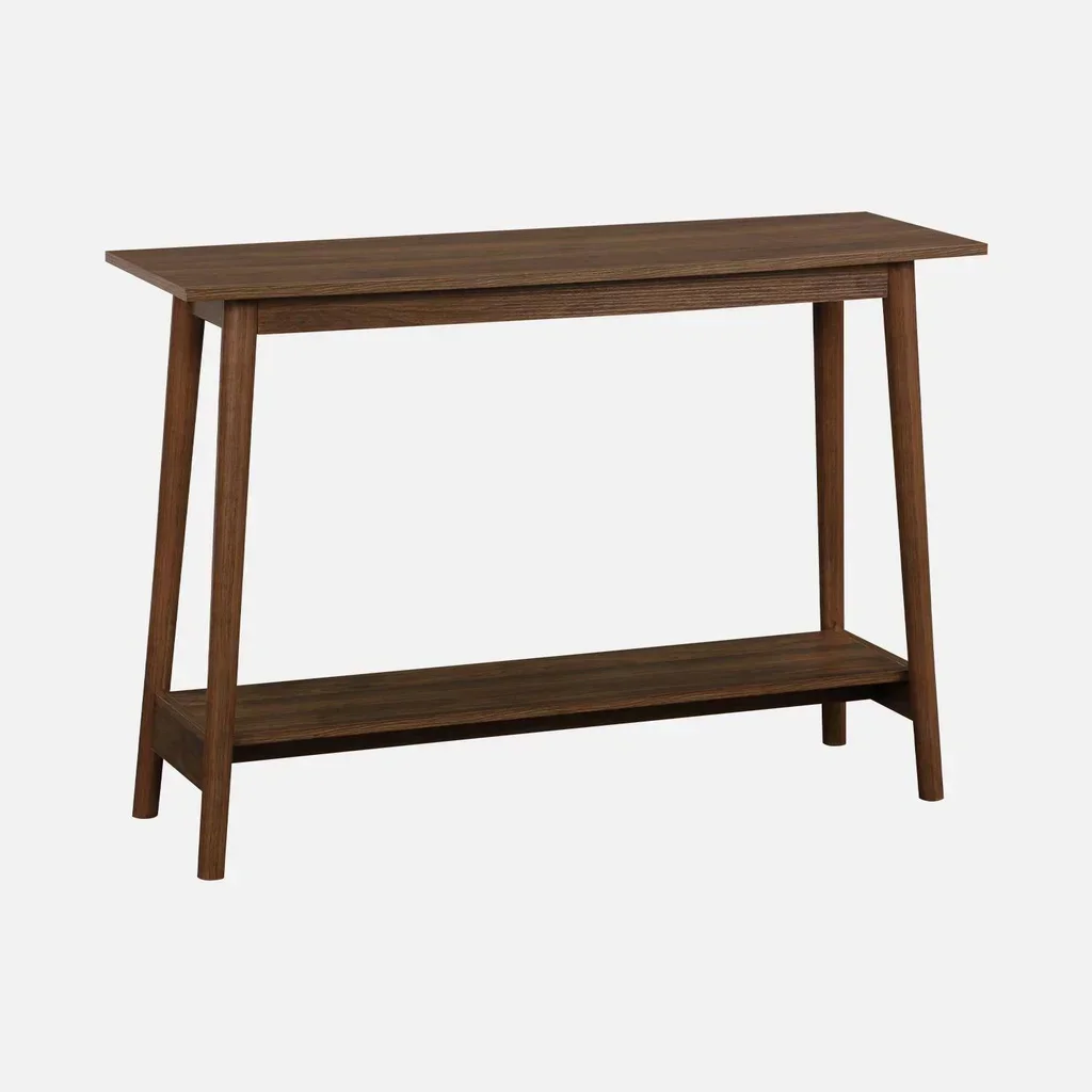 Console scandinave Népal bois vintage pieds compas élégance