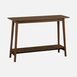 Console scandinave Népal bois vintage pieds compas élégance