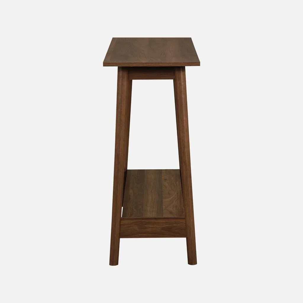 Console scandinave Népal bois vintage pieds compas élégance