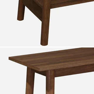 Console scandinave Népal bois vintage pieds compas élégance