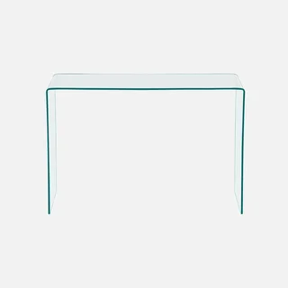 Console verre trempé Glintz design moderne entrée salon