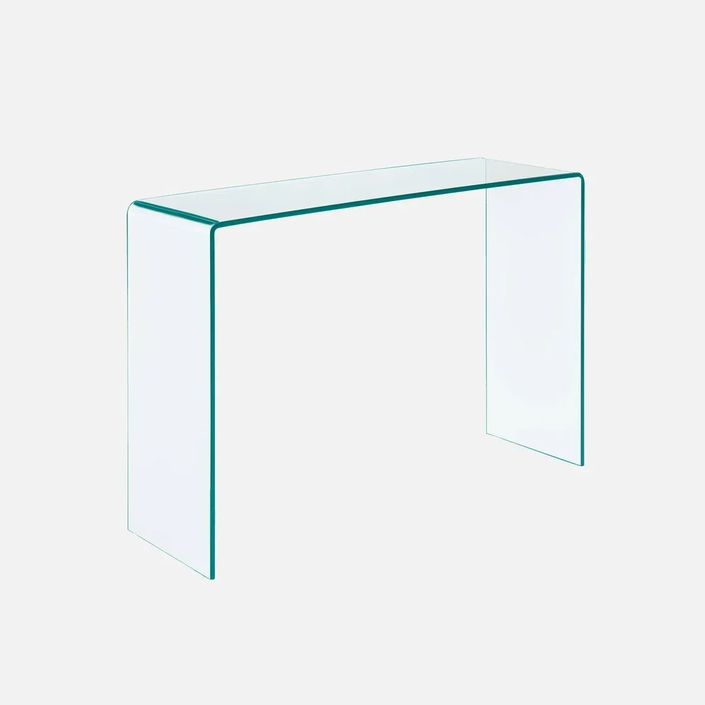 Console verre trempé Glintz design moderne entrée salon