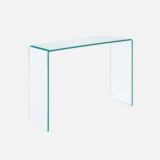 Console verre trempé Glintz design moderne entrée salon