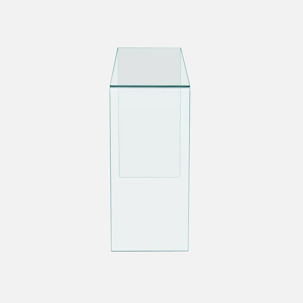 Console verre trempé Glintz design moderne entrée salon