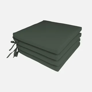 Lot 4 coussins de chaise jardin extérieur rembourrés colorés déhoussables