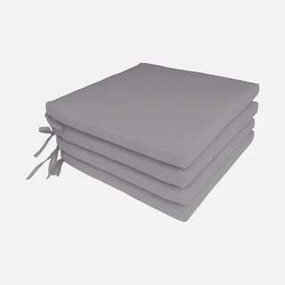 Lot de 4 coussins de siège extérieur rembourrés Elva pour mobilier de jardin