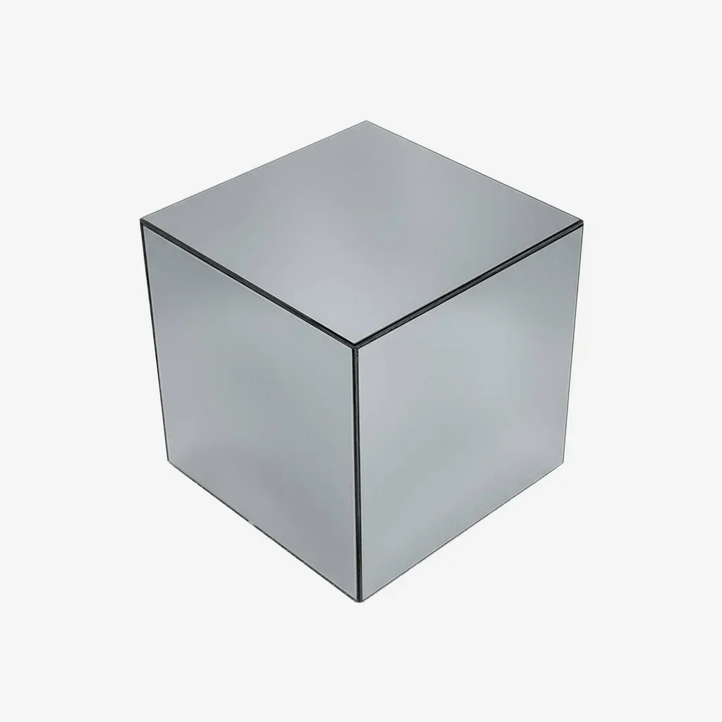 Cube miroir 30cm table d'appoint design bout de canapé cubique Mirage