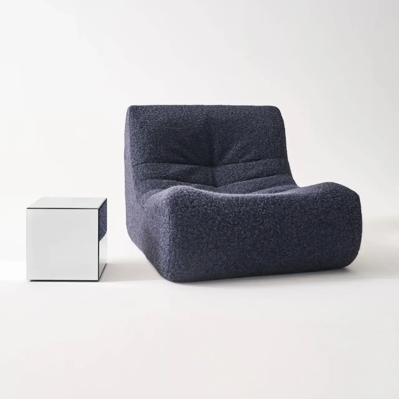 Cube miroir 30cm table d'appoint design bout de canapé cubique Mirage