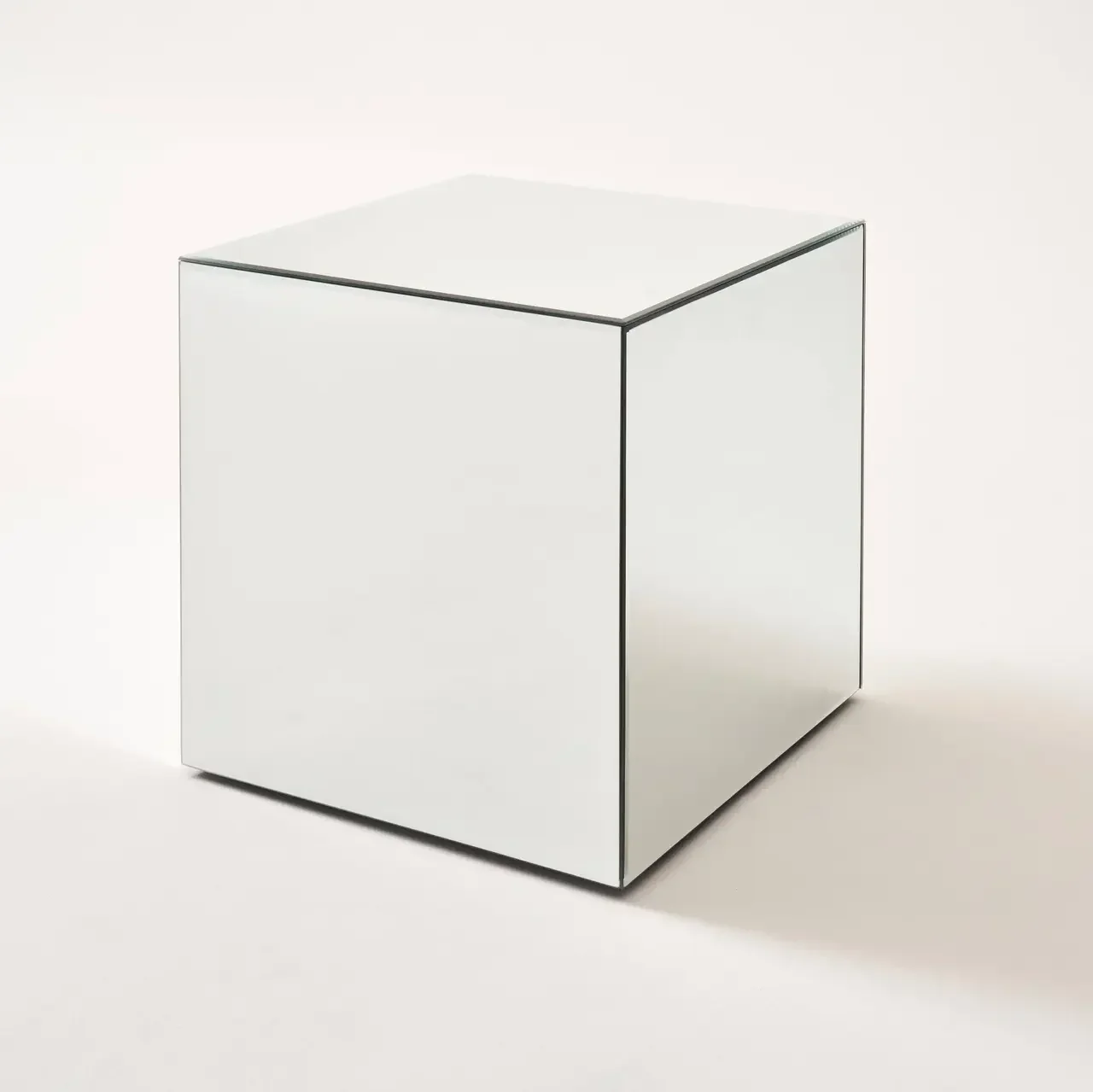 Cube miroir 30cm table d'appoint design bout de canapé cubique Mirage