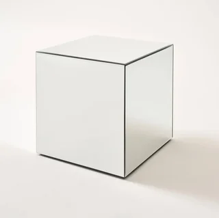 Cube miroir 30cm table d'appoint design bout de canapé cubique Mirage