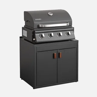 Cucina da esterno Thira acciaio 2 ante 75,5 cm - Modulo barbecue terrazzo