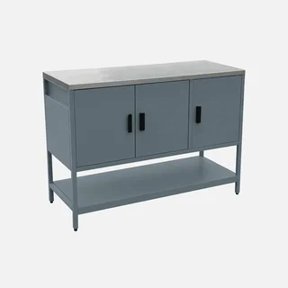 Outdoor kitchen stainless steel 3-door shelf 120 cm