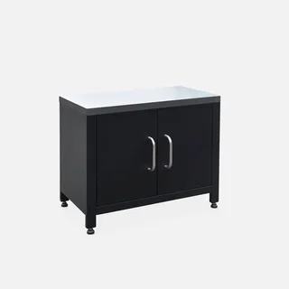 Meuble cuisine extérieure Grimaud noir acier 80 cm terrasse jardin
