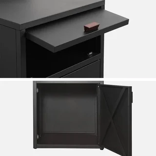 Meuble cuisine extérieure acier 2 portes 60 cm Thira