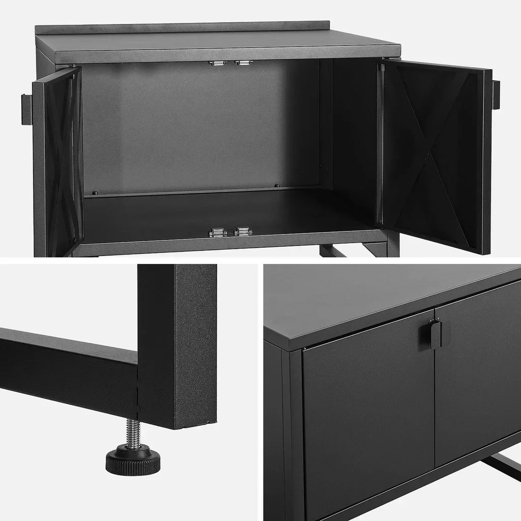 Module cuisine extérieure Kea acier 2 portes 80 cm pour barbecue