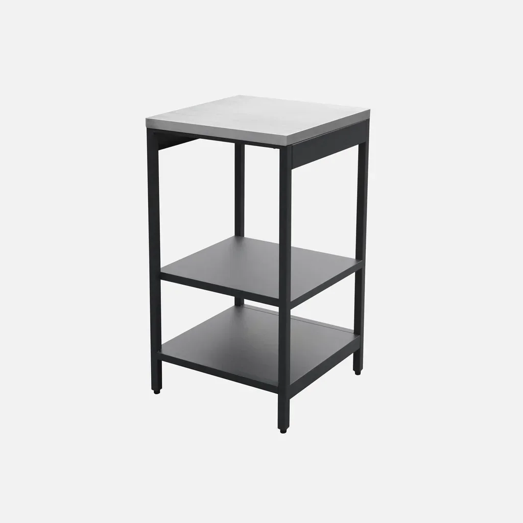 Cuisine extérieure acier inoxydable double étagère 49cm