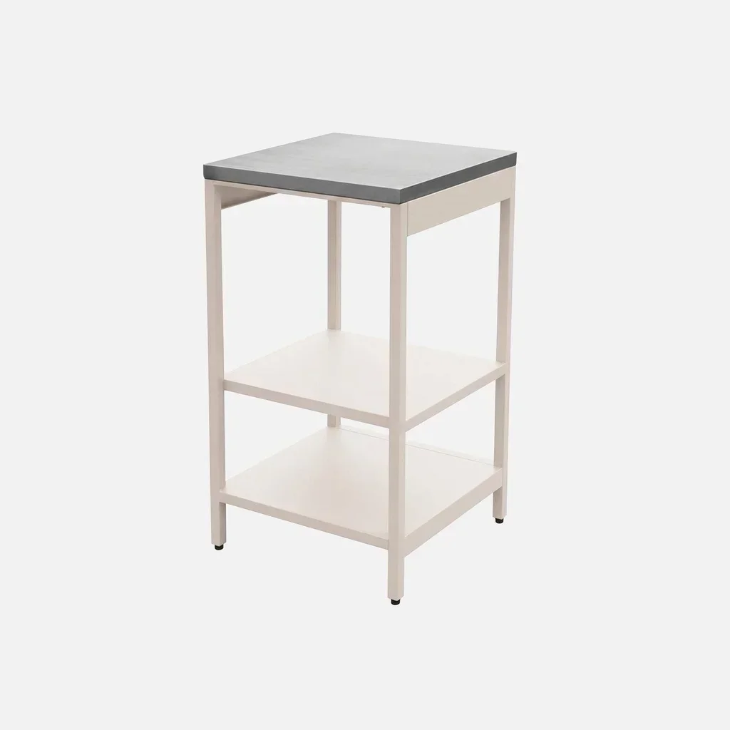 Cuisine extérieure acier inoxydable double étagère 49cm