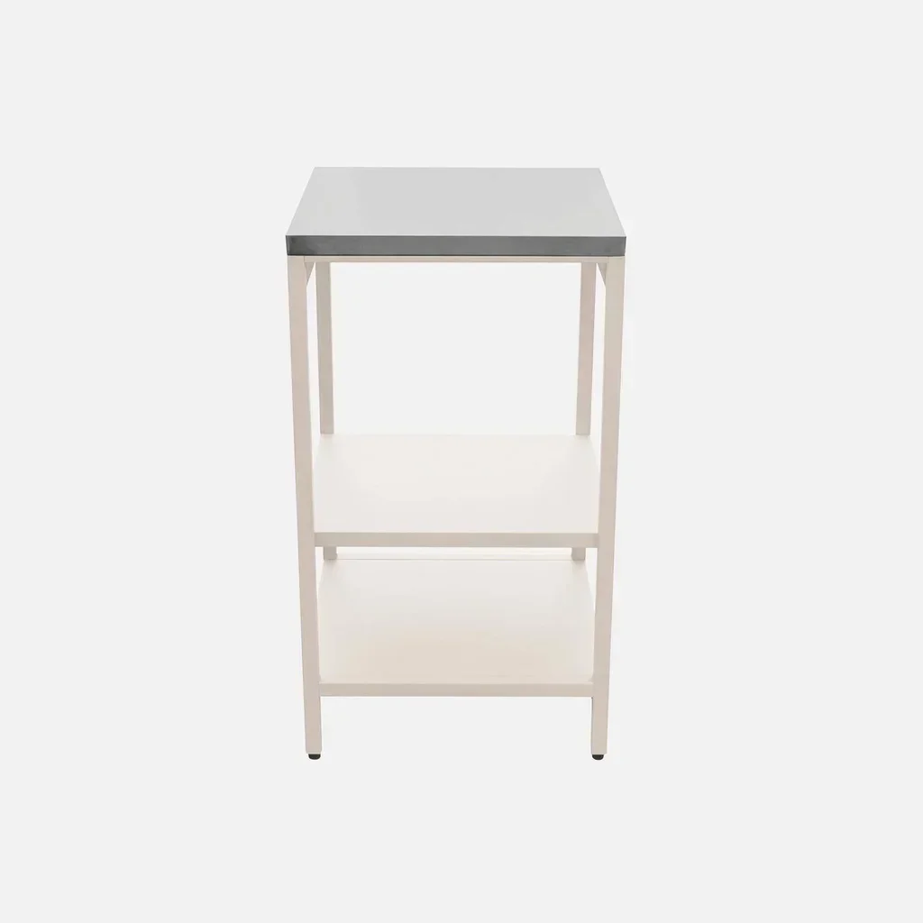 Cuisine extérieure acier inoxydable double étagère 49cm