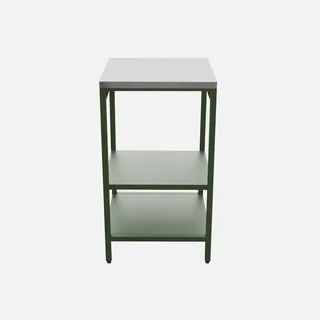 Cuisine extérieure acier inox 2 étagères 49cm modulable