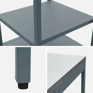 Cuisine extérieure acier double étagère 49cm - Module robuste et polyvalent
